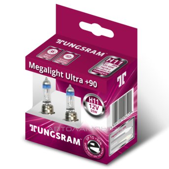 H11 12V- 55W (PGJ19-2) ( +90% ) Megalight Ultra +90 (..2.) 93098495 53110SXU B2