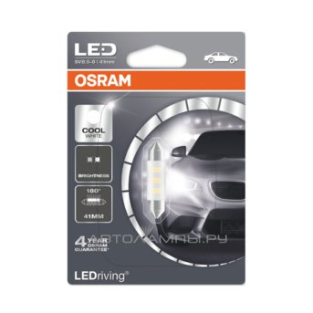 Fest T10,5x41 12V-LED 0,50W (SV8,5) 6700K ( 1.) Sky White LEDriving standart 6441SW-01B